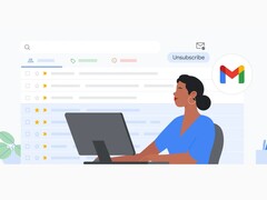 Artistieke afbeelding van een persoon die Gmail gebruikt. (Afbeeldingsbron: Google Blog)