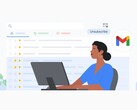 Artistieke afbeelding van een persoon die Gmail gebruikt. (Afbeeldingsbron: Google Blog)