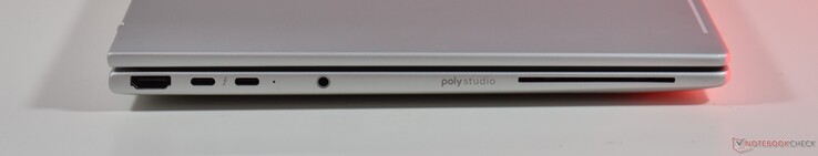 links: HDMI, 2x Thunderbolt 4, 3,5mm Audio, Smartcardlezer