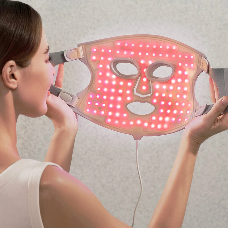 Het Nanoleaf LED Lichttherapie Gezichtsmasker. (Afbeelding bron: Nanoleaf)