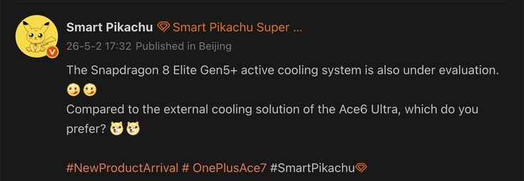 Uitgelekte details van de OnePlus Ace 7.