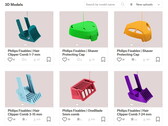 6 van de 7 momenteel beschikbare 3D-printbare modellen van Philips
