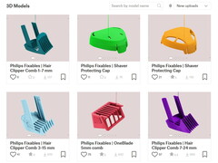6 van de 7 momenteel beschikbare 3D-printbare modellen van Philips