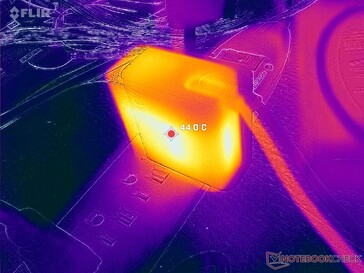 AC-adapter bereikt meer dan 44 C bij zware belastingen