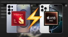 iPhone 16 Pro Max vs Galaxy S25 Ultra gamingprestaties: A18 Pro schittert opnieuw. (Afbeeldingsbron: Dame Tech, Apple, Samsung, bewerkt)