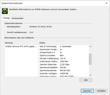 Nvidia systeem info (na de firmware update)