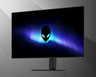 Alienware AW3226Q 32-inch 4K OLED-monitor, vooraanzicht vanuit een hoek