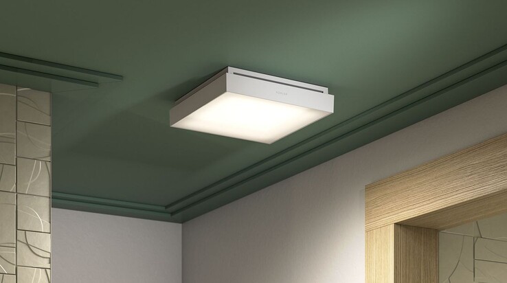 De Atmo smart fan is een slimme airconditioner en nachtlampje voor in de badkamer. (Bron: Kohler)