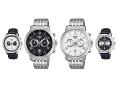 Foto's van de nieuwe Casio BMS-500 collectie tegen een witte achtergrond.