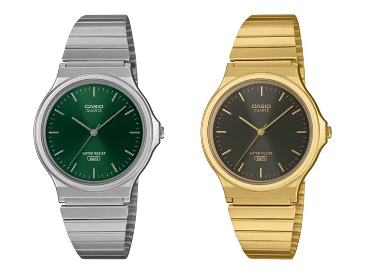 De Casio MQ-24DA-3A (links) en MQ-24GA-1A (rechts) horloges