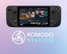 Stoomdek afgebeeld met Komodo Station logo