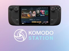 Stoomdek afgebeeld met Komodo Station logo