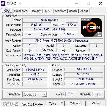AMD Ryzen 9 7950X multi-core overklok (afbeelding via TUM_APISAK)