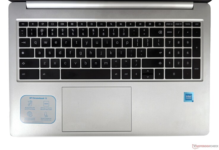 HP Chromebook 15a: Toetsenbord en touchpad