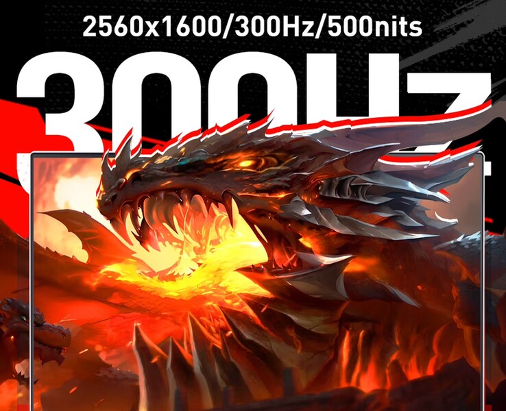 De Mechrevo gaming laptop heeft een 300 Hz QHD beeldscherm.