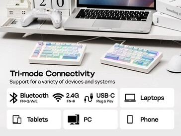 Bluetooth en 2,4 GHz connectiviteit worden ondersteund. (Afbeeldingsbron: Epomaker)