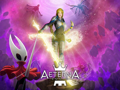 Aeterna Lucis banner met Hornet van Silksong (Afbeelding bron: Sony PlayStation, Team Cherry met bewerkingen)