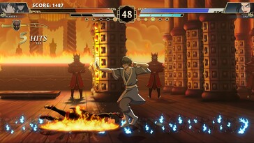 Afbeelding: Een screenshot van de gameplay uit Avatar Legends: The Fighting Game.