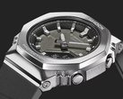 De Casio G-Shock GMS2110-1A1 met een metalen lunette, afgebeeld tegen een donkere achtergrond. (Afbeeldingsbron: Casio)