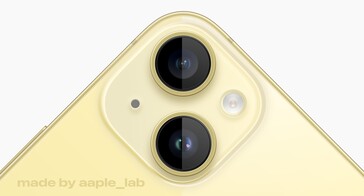 De vanille iPhone 14-serie in zijn vermeende nieuwe lentekleur. (Bron: @aaple_lab via Twitter)