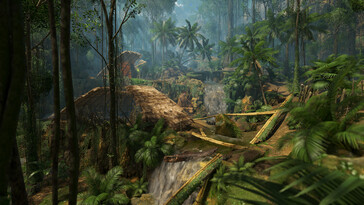 Een afbeelding van een dorp in de Groene Hel. (Afbeeldingsbron: Steam)