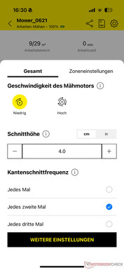 Maaierinstellingen (2)