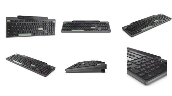 Het Lenovo Self-Charging Bluetooth Keyboard is voorlopig alleen in het zwart verkrijgbaar. (Afbeeldingsbron: Lenovo)