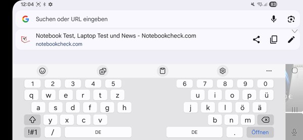 Toetsenbord horizontaal
