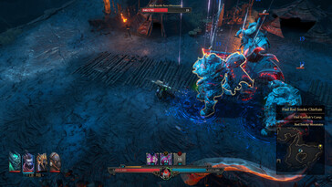 Een afbeelding die een gevecht in Shadows: Awakening toont.