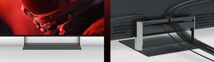 De nieuwste Bravia HDTV's worden geleverd met Mirage-standaards die lenticulaire lenzen gebruiken om het licht te verspreiden, zodat de aanwezigheid van kabels erachter verborgen blijft.