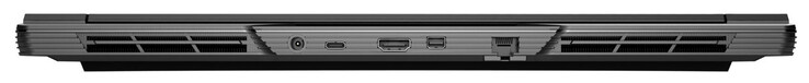 Achterkant: Stroomaansluiting, USB 3.2 Gen 2 (USB-C), HDMI 2.1, Mini DisplayPort 1.4a, Gigabit Ethernet (2,5 GBit/s)