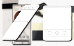 Het patent van de Xiaomi Flip-telefoon leent zwaar van zowel de Pixel 6 als de Galaxy Z Flip3. (Beeldbron: Google/Samsung/CNIPA - bewerkt)