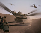 Ornithopters zweven boven de woestijn in Funcom's survival MMO Dune: Awakening (Beeldbron: Funcom persmateriaal)