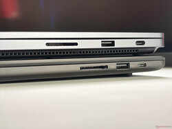 De Surface Laptop Ultra (boven) is merkbaar dikker dan de ProArt P16 (onder).