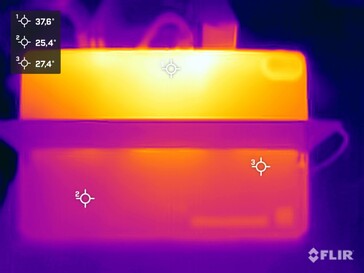Stresstest oppervlaktetemperaturen (achterzijde)