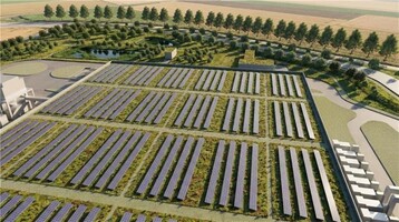 De fotovoltaïsche installatie die op het dak van het datacentrum gepland staat, zal waarschijnlijk slechts een fractie van de energiebehoefte kunnen dekken.
