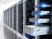 Serverracks met gespecialiseerde rails. King Slide heeft een marktaandeel van 80 % op de markt voor hoogwaardige serverrails.