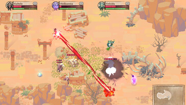 Een afbeelding van een gevecht in Moon Hunters.
