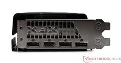 Externe poorten op de XFX Speedster QICK 308 Radeon RX 7600 Black Edition