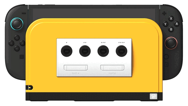 De BattleDock Adapter heeft vervangbare faceplates. (Afbeeldingsbron: Retro Fighters/Kickstarter)