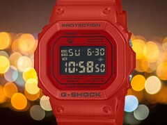 Casio's nieuwe rode lantaarn G-Shock zou een soortgelijk ontwerp kunnen hebben als de DW-5600RRB-4 (hierboven)