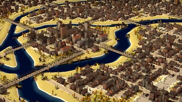 Een afbeelding van een stad in City of Gangsters.