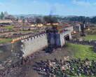 Een afbeelding waarop een belegering in Total War: Three Kingdoms te zien is, momenteel met 70% korting.