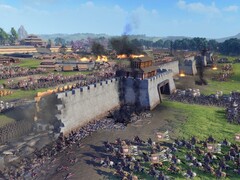 Een afbeelding waarop een belegering in Total War: Three Kingdoms te zien is, momenteel met 70% korting.