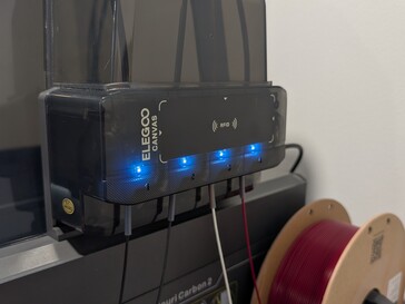 Canvas systeem rechtsboven op de printer geïnstalleerd.