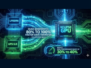 AI-gegenereerde afbeelding die verbeteringen in GPU-prestaties laat zien. (Afbeeldingsbron: Kaulenda op X)