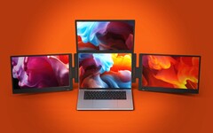 De Triple Boost 14 Pro voegt drie 14-inch schermen toe (Afbeelding bron: Aura Displays)