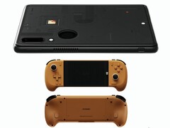 Een render van de Ayaneo Gaming Pad en de daarvoor ontworpen telescopische controller. (Afbeeldingsbron: Ayaneo - bewerkt)