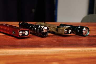 4 zaklampen van Fenix, Loop Gear, Olight en Acebeam
