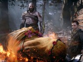 Een schermafbeelding uit de intro-scène van Laufey in God of War